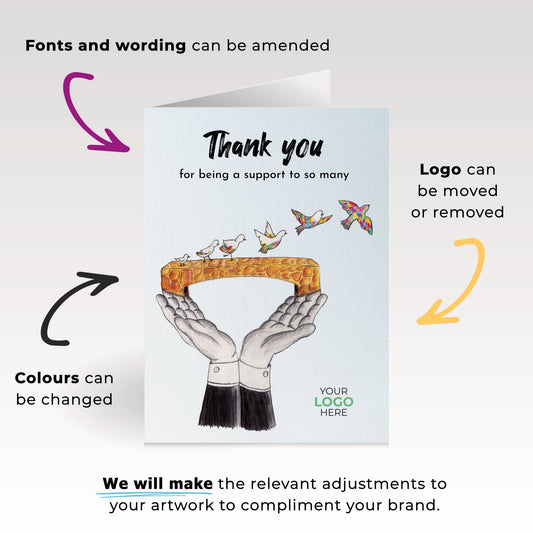 ‘Bridge Birds’ Business Thank You Cards image 1