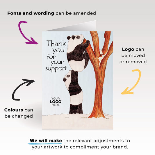 ‘Panda Tree’ Business Thank You Cards image 1