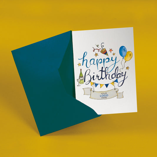‘Birthday Bunting’ Business Birthday Cards image 1