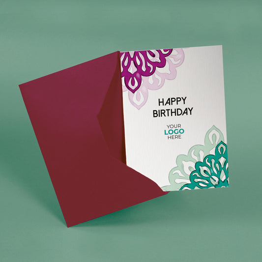 ‘Simple Mandala’ Business Birthday Cards image 1