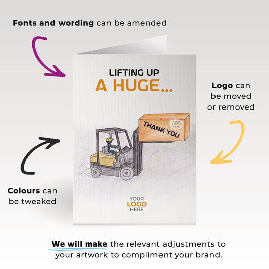 ‘Fork Lift’ Business Thank You Cards image 1