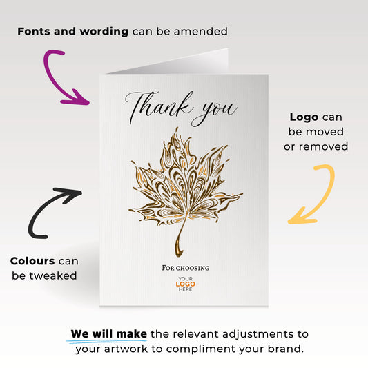 ‘Autumn Leaf’ Business Thank You Cards image 1
