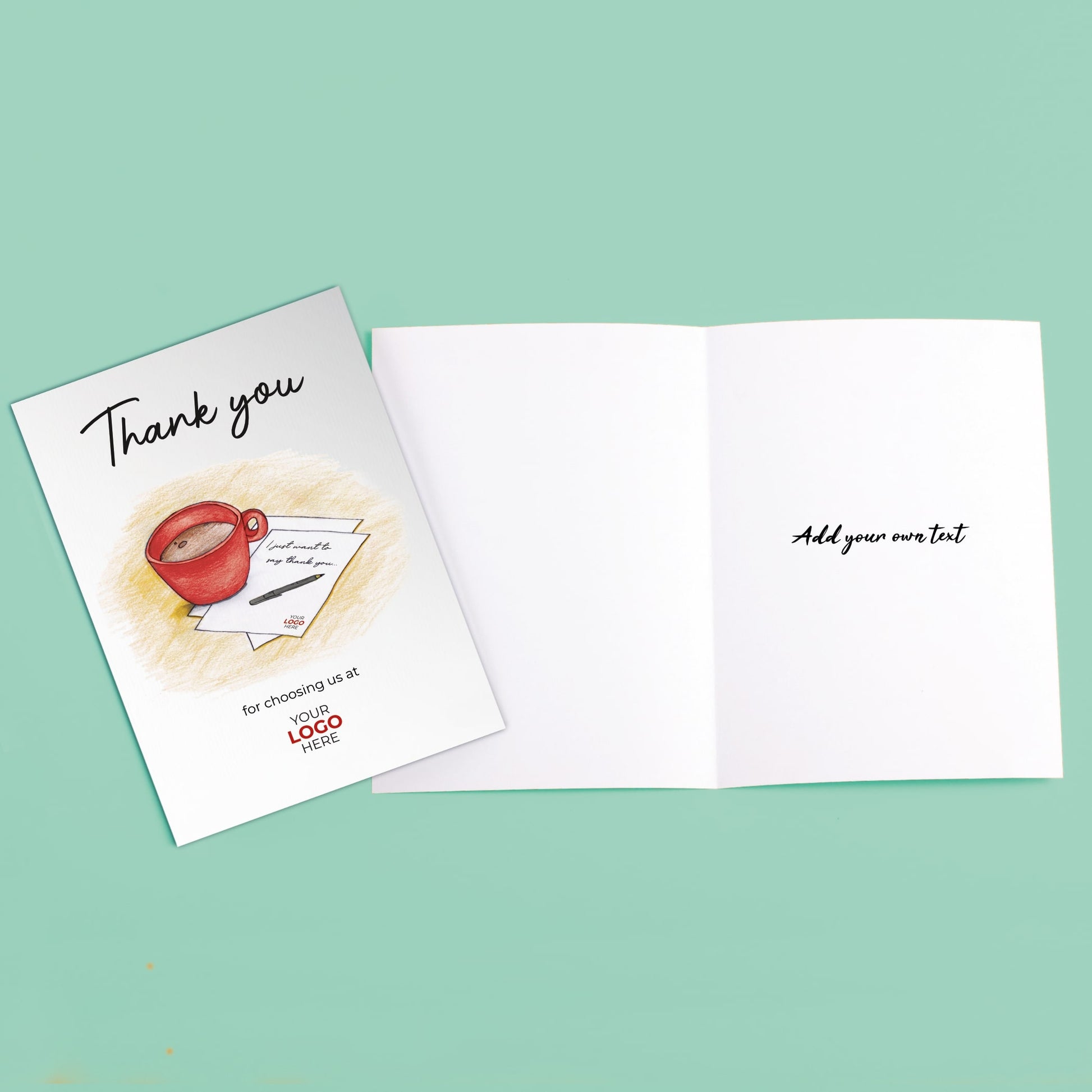 ‘Mug & Note’ Personalised Corporate Branded Financial Greeting Cards image 3
