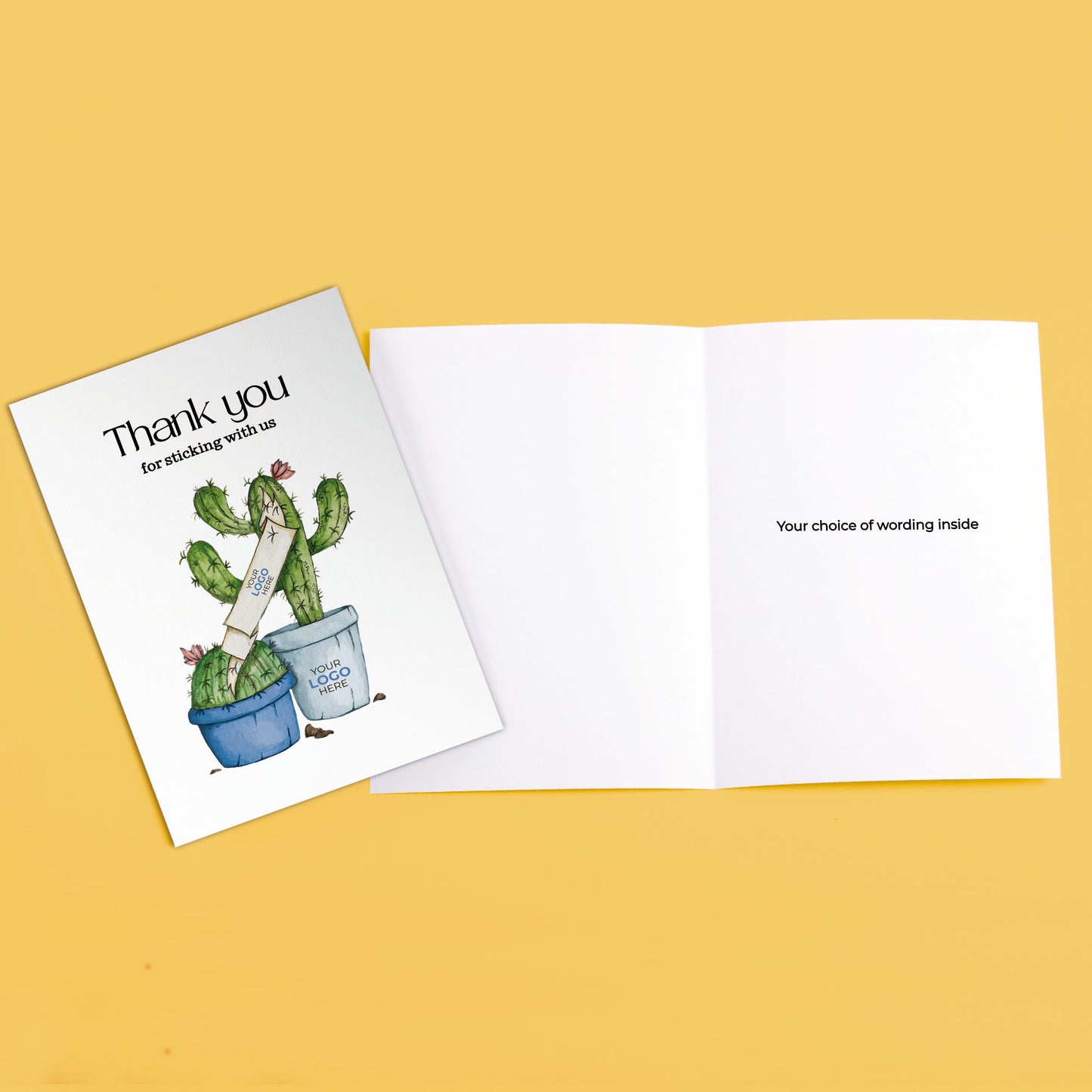 ‘Sticking Cactus’ Business Thank You Cards image 3