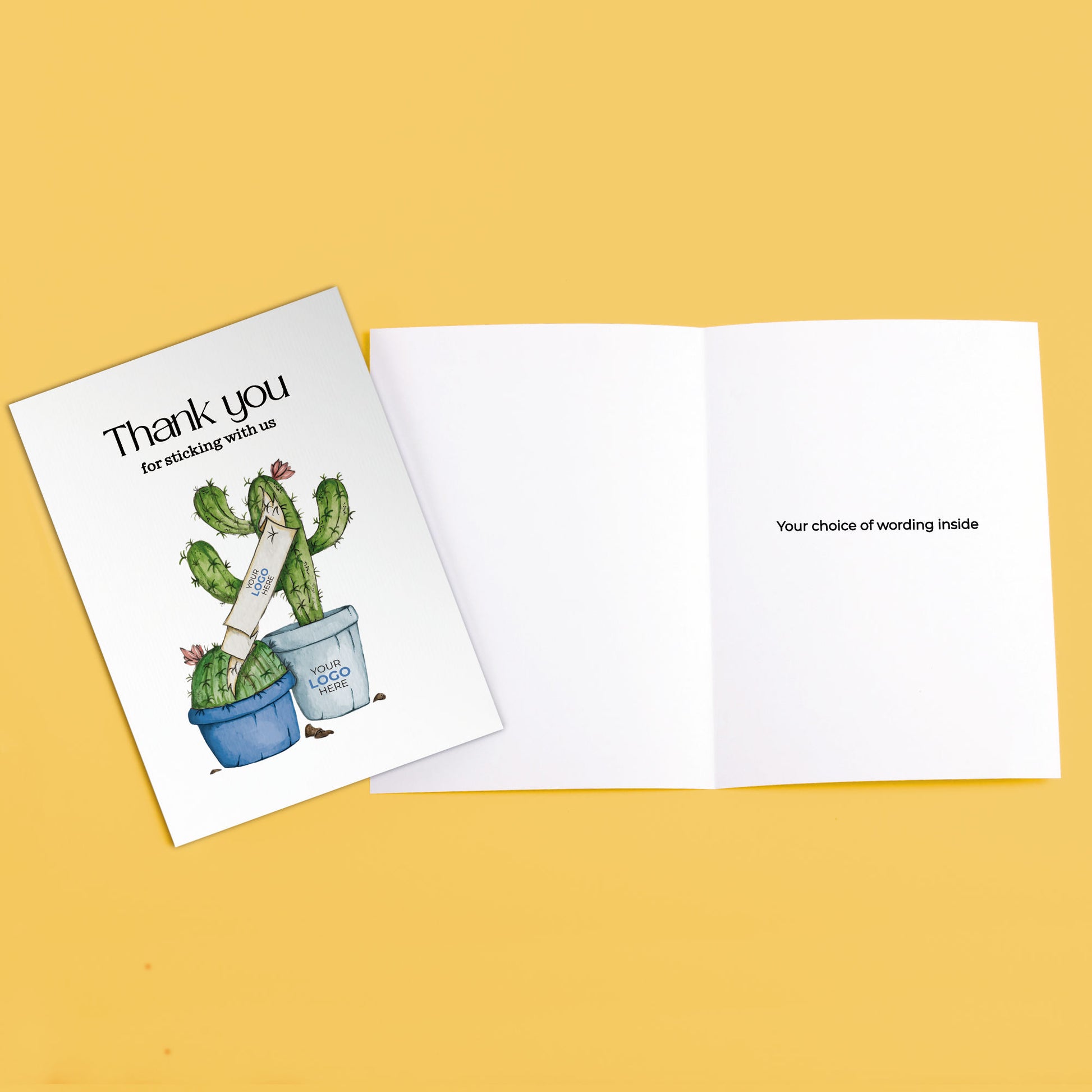 ‘Sticking Cactus’ Business Thank You Cards image 3