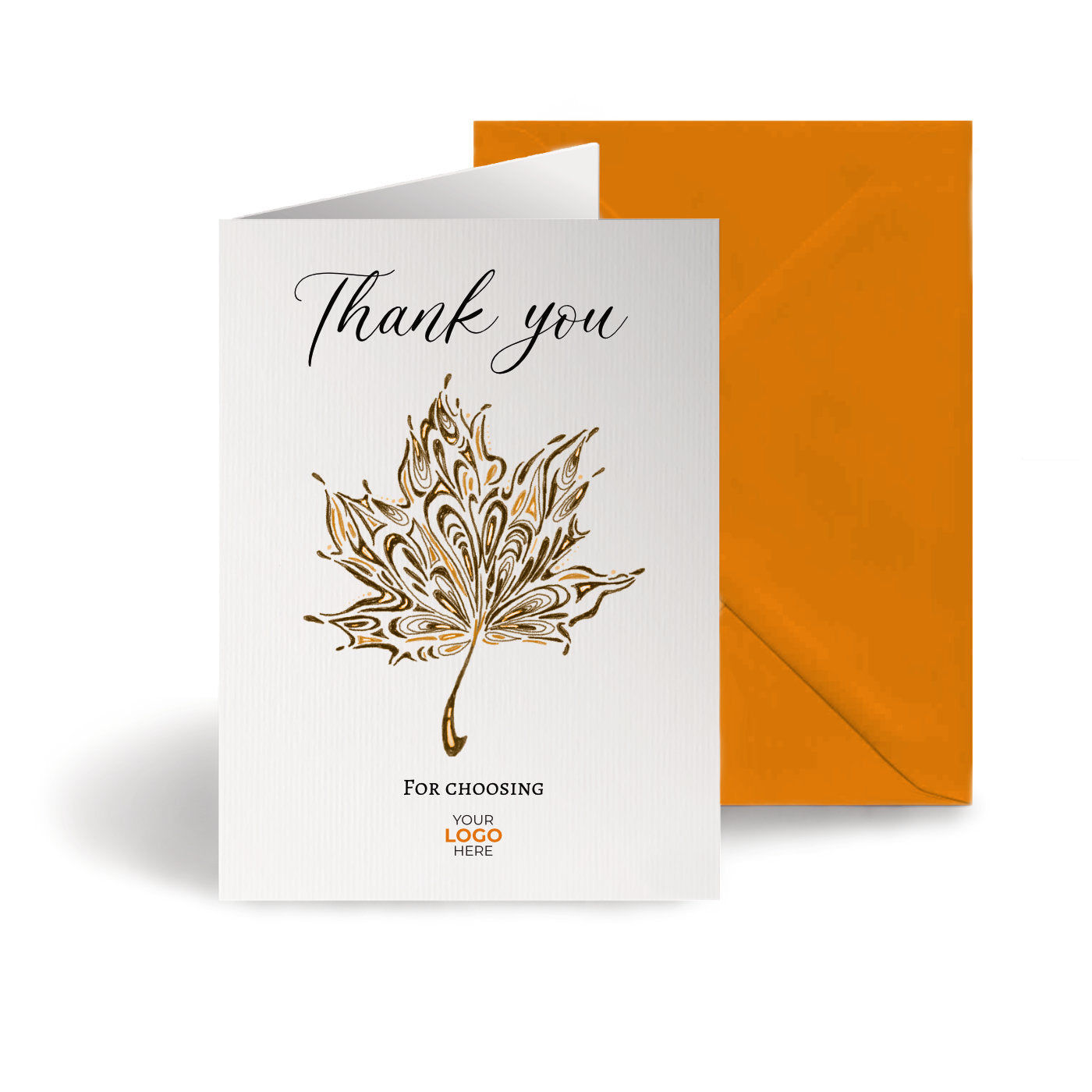 ‘Autumn Leaf’  Business Thank You Cards image 0