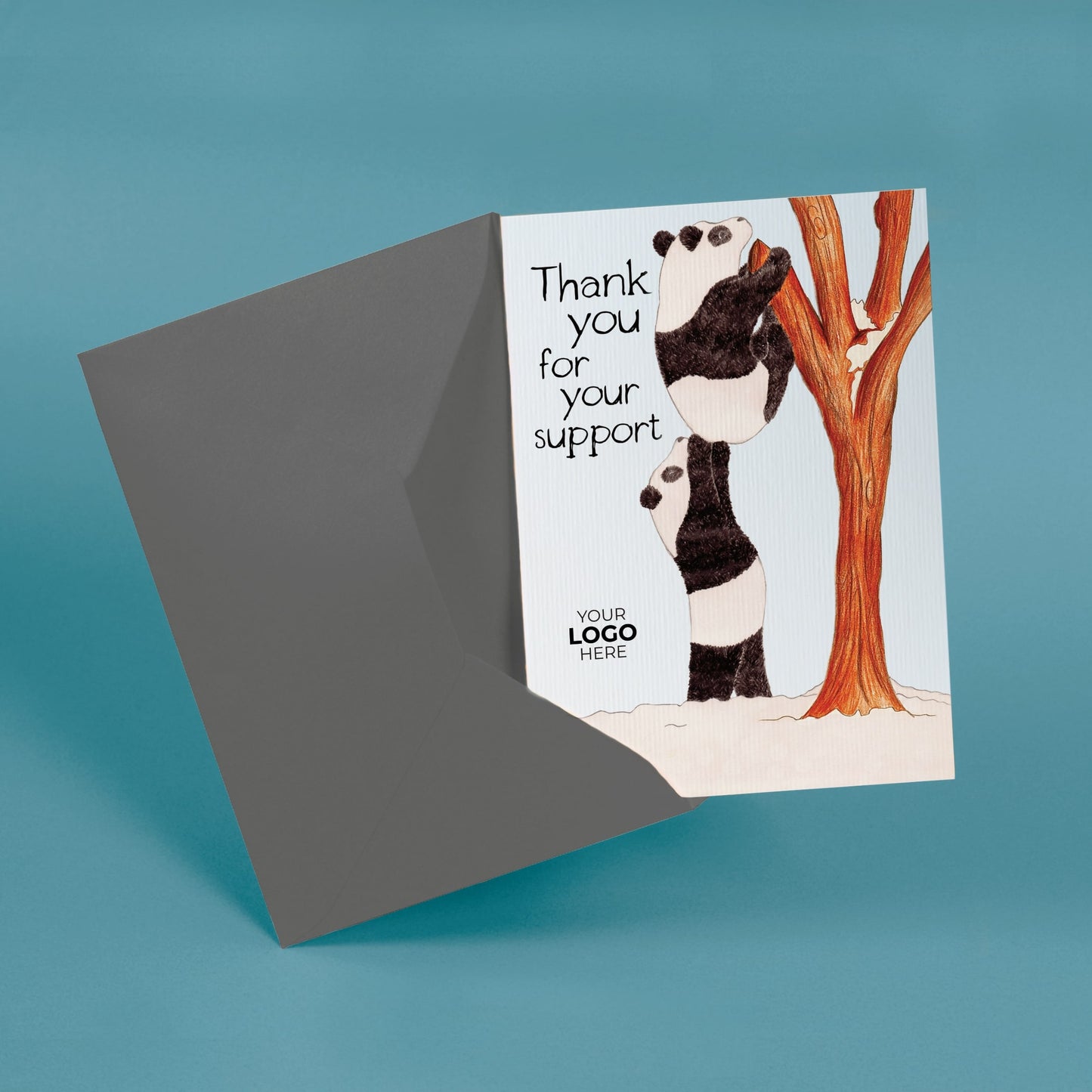 ‘Panda Tree’ Business Thank You Cards image 2