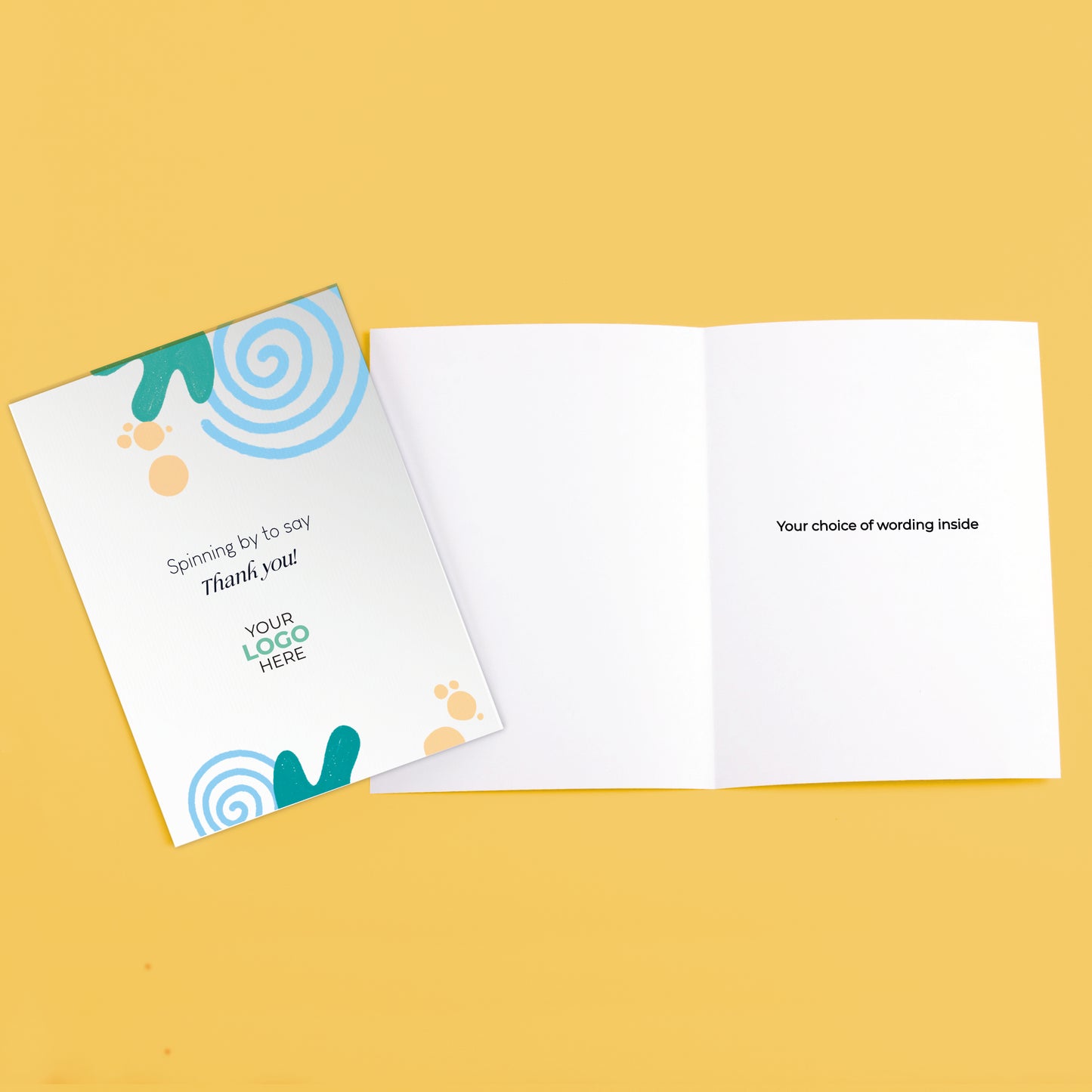 ‘Swirls & Shapes’ Business Thank You Cards image 3