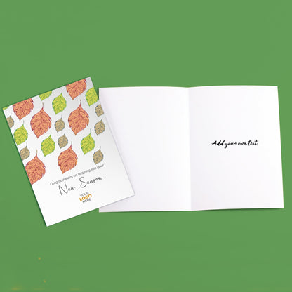 ‘Falling Leaves’ Congratulations Company Greeting Cards image 6