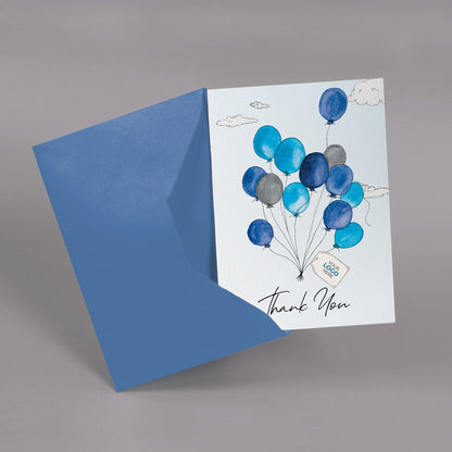 ‘Balloons in the Clouds’ Business Thank You Cards image 2