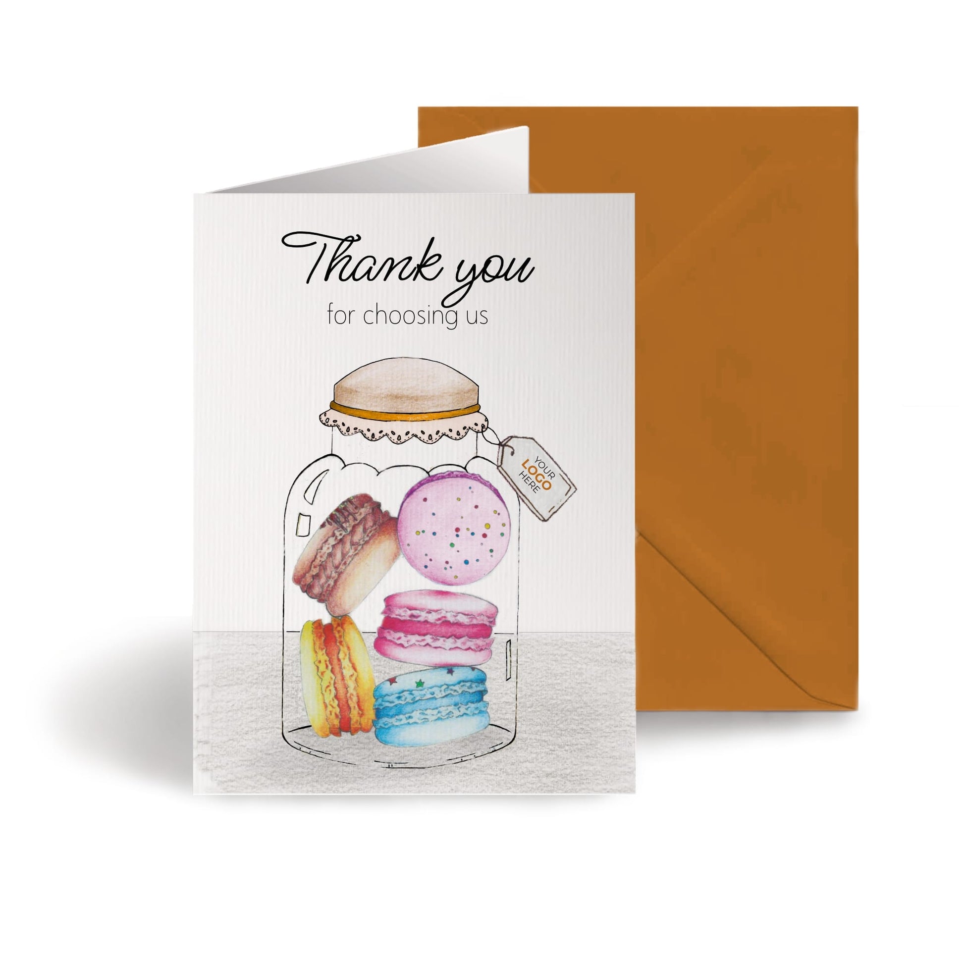 ‘Macaron Jar’ Business Thank You Cards image 0