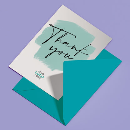 ‘Coloured Swipe’ Business Thank You Cards image 3