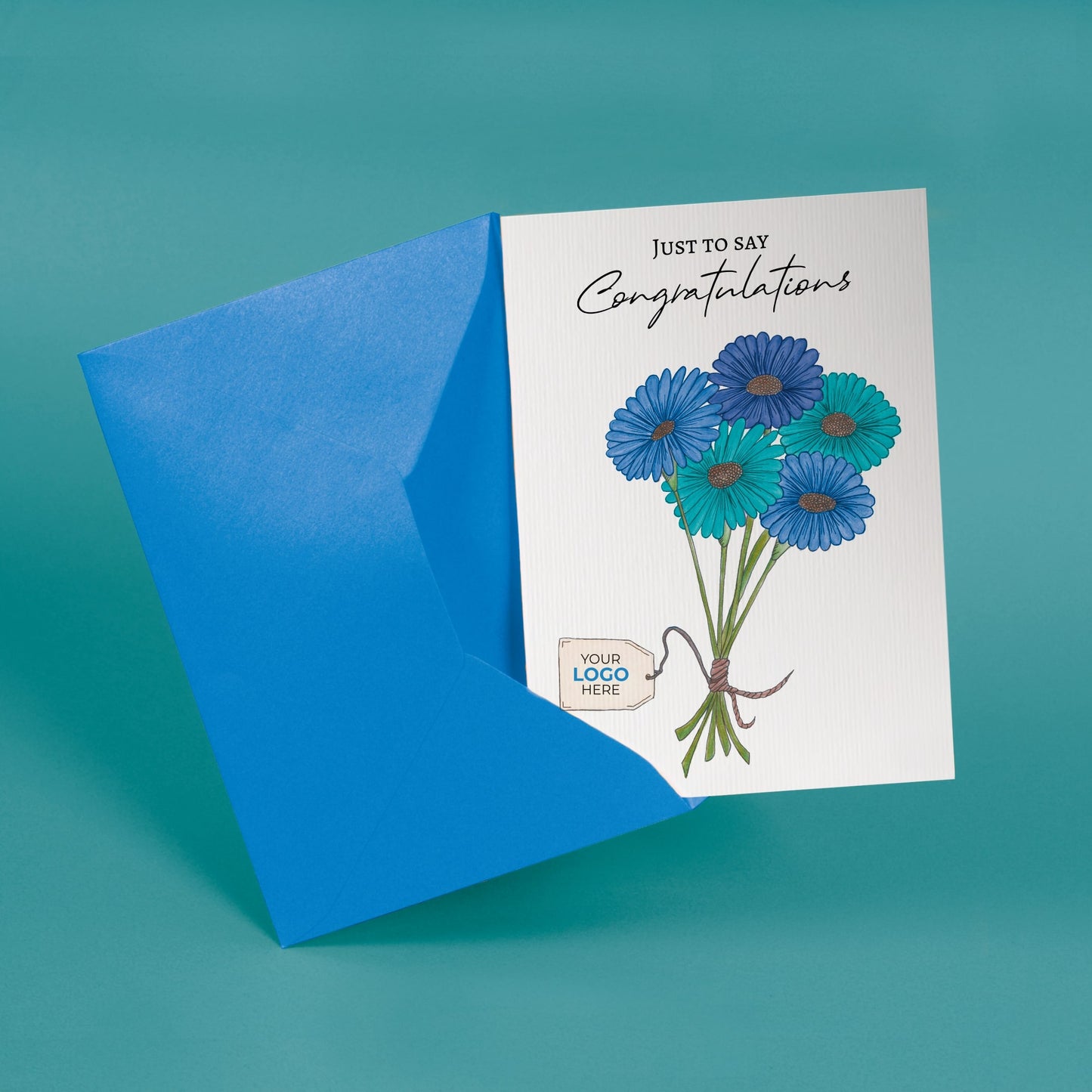 ‘Bunch of Flowers’ Congratulations Company Greeting Cards image 4