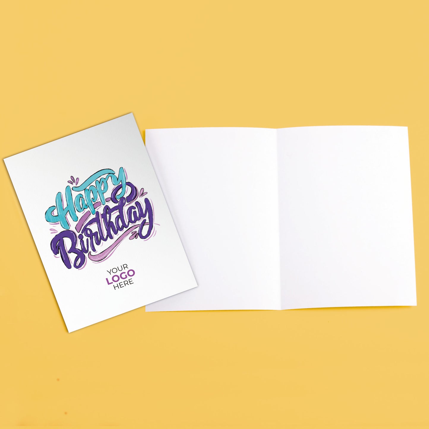 ‘Happy Birthday Lettering’ Business Birthday Cards image 3