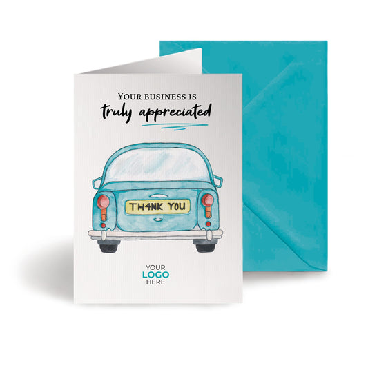 ‘Number Plate’ Business Thank You Cards image 0