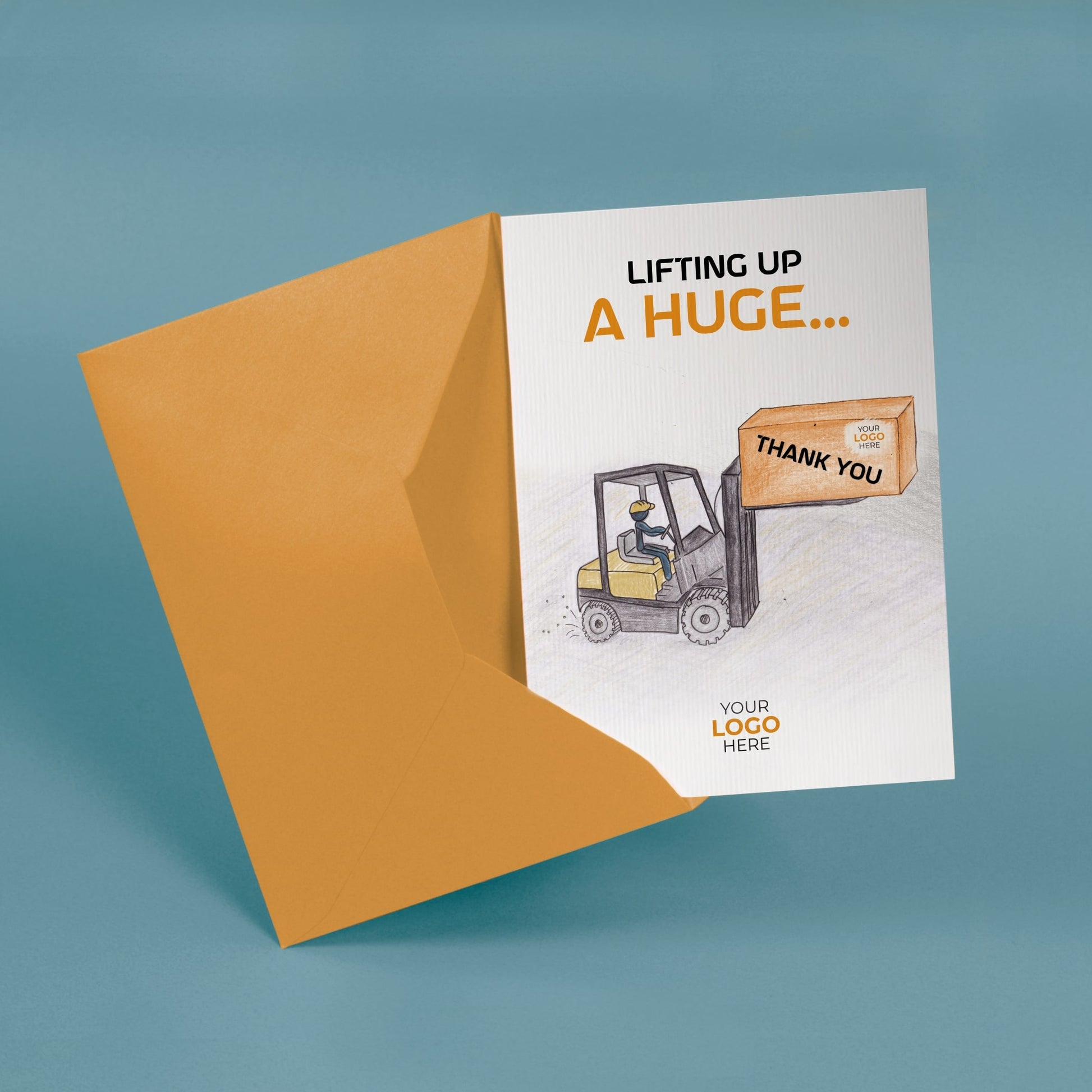 ‘Fork Lift’ Business Thank You Cards image 2