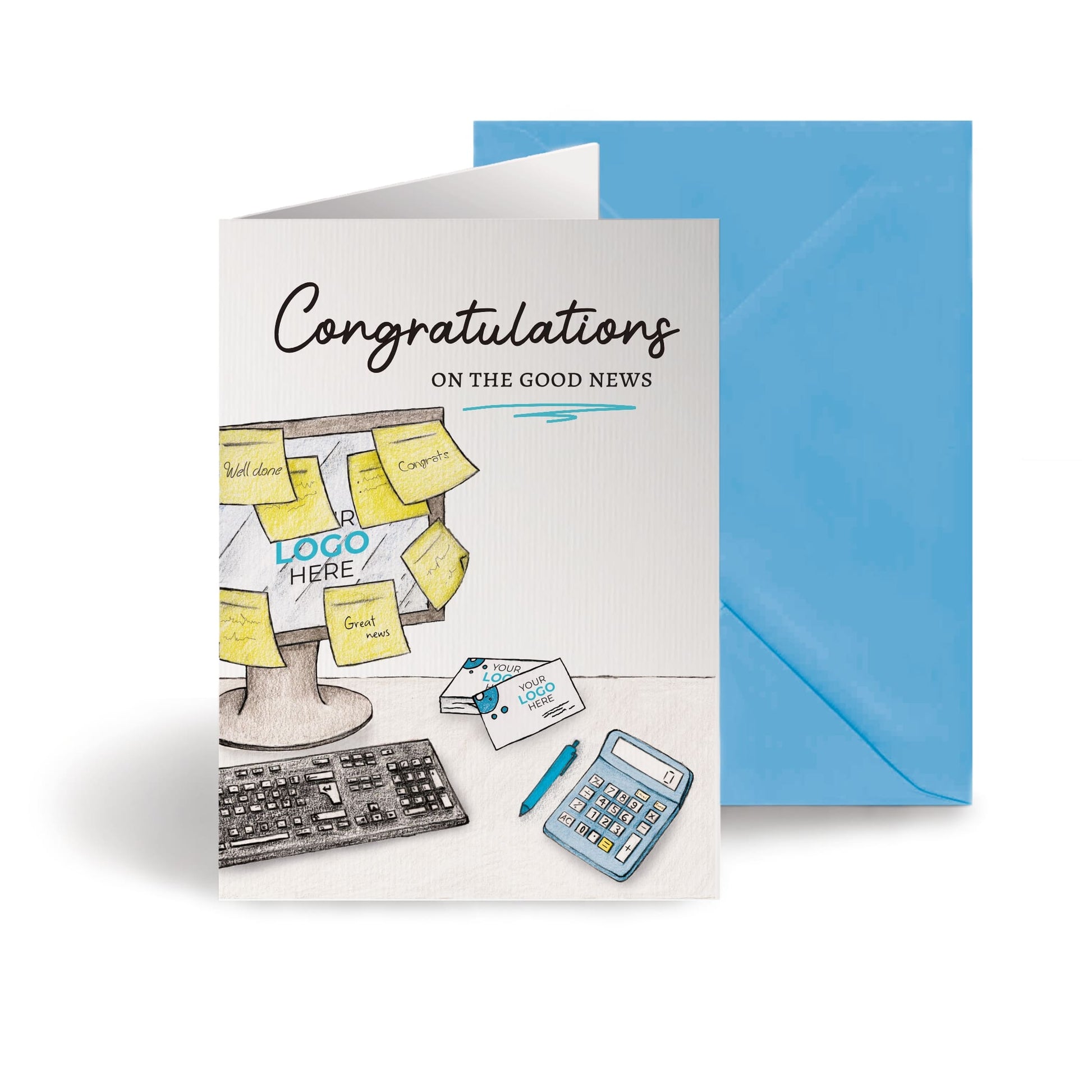 ‘Sticky Notes’ Congratulations Company Greeting Cards image 0