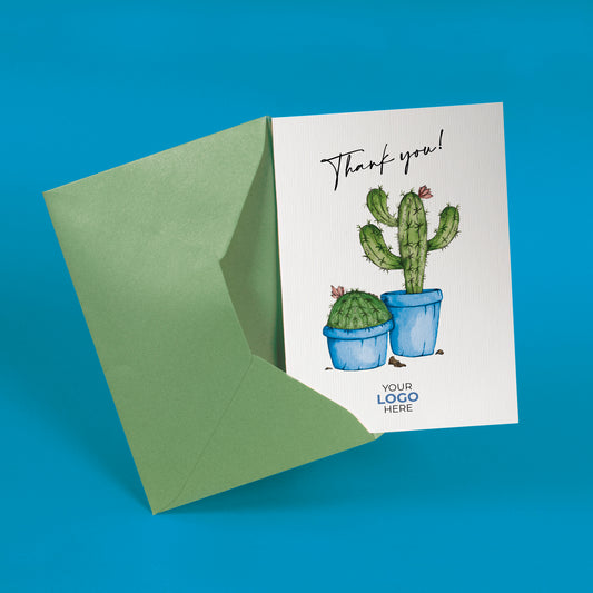 ‘Simply Cactus’ Business Thank You Cards image 1