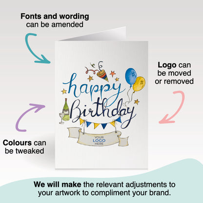 ‘Birthday Bunting’ Business Birthday Cards image 2