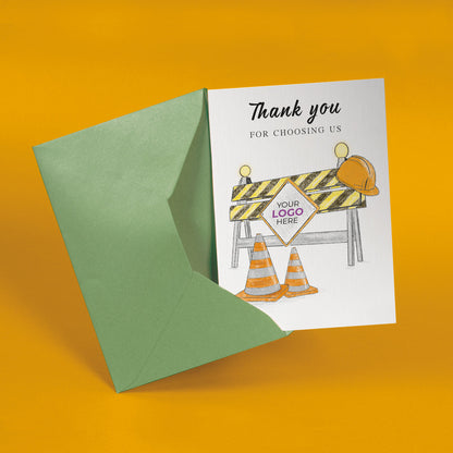 Construction Barrier’ Business Thank You Cards image 2