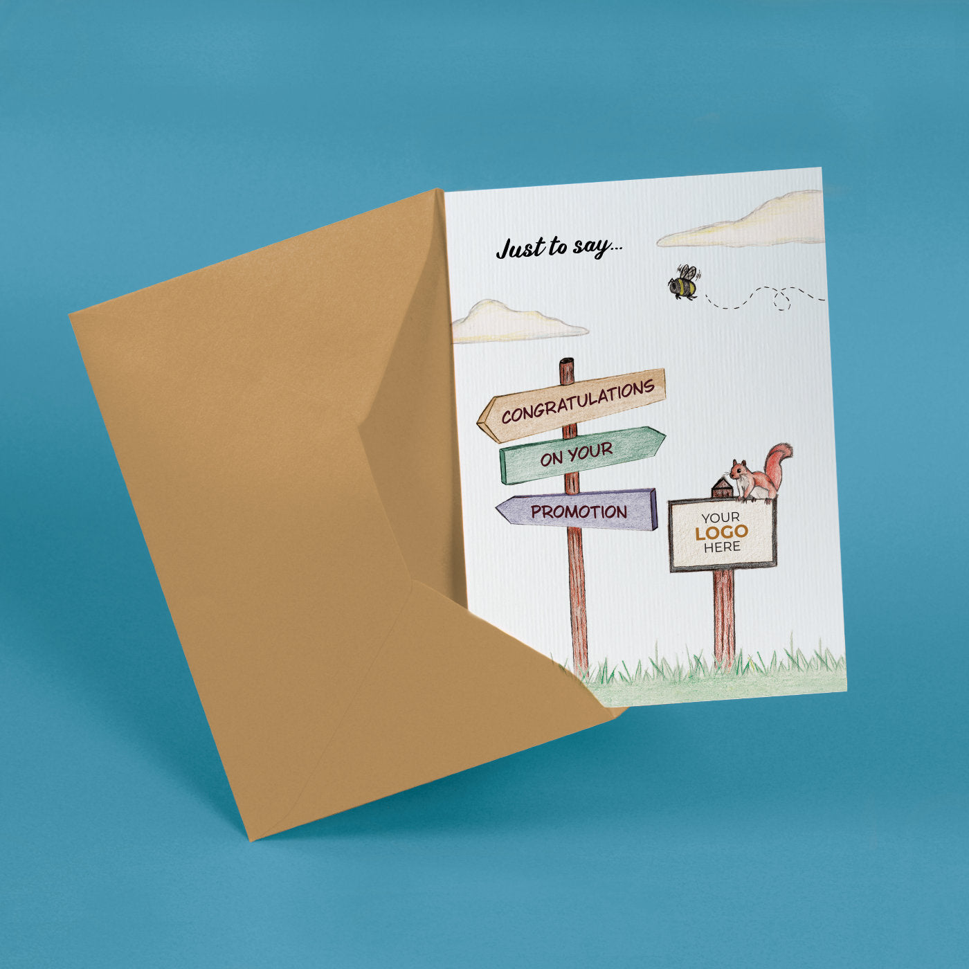 Sign Post' Personalised Corporate Branded New Job Greeting Cards image 2