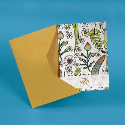 ‘Joyful Blooms’ Personalised Corporate Branded Floral Greeting Cards image 2