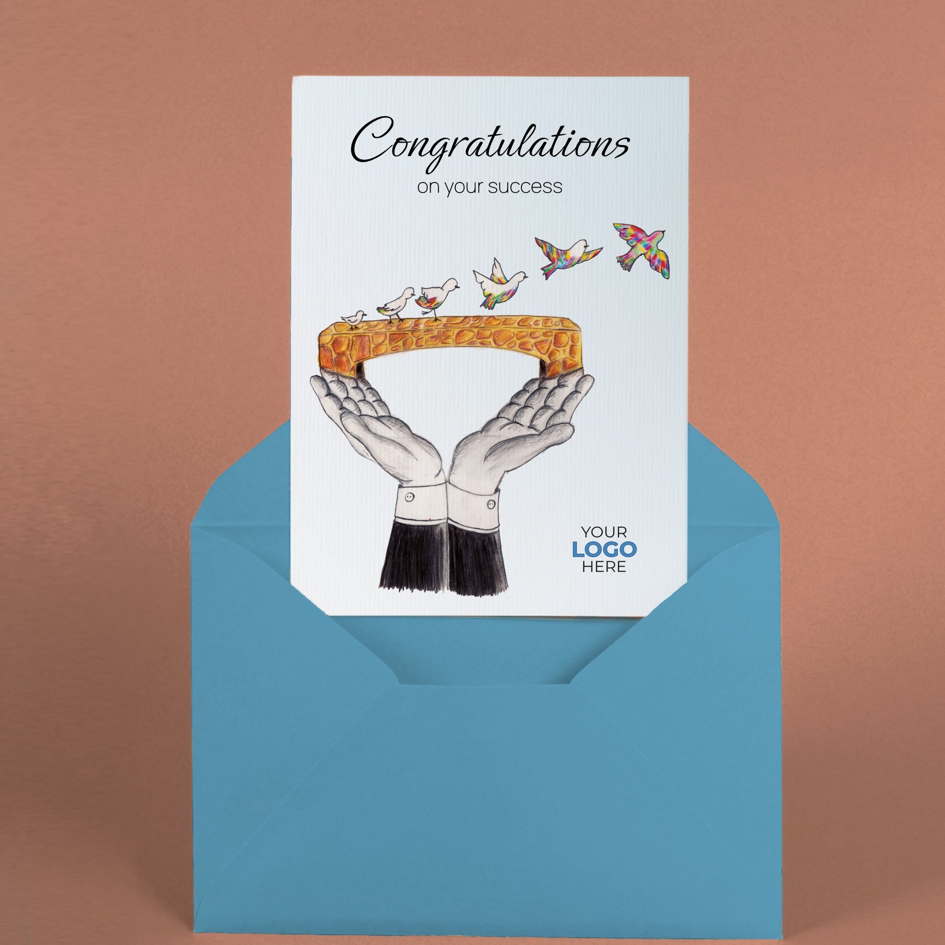 ‘Bridge Birds’ Congratulations Company Greeting Cards image 5