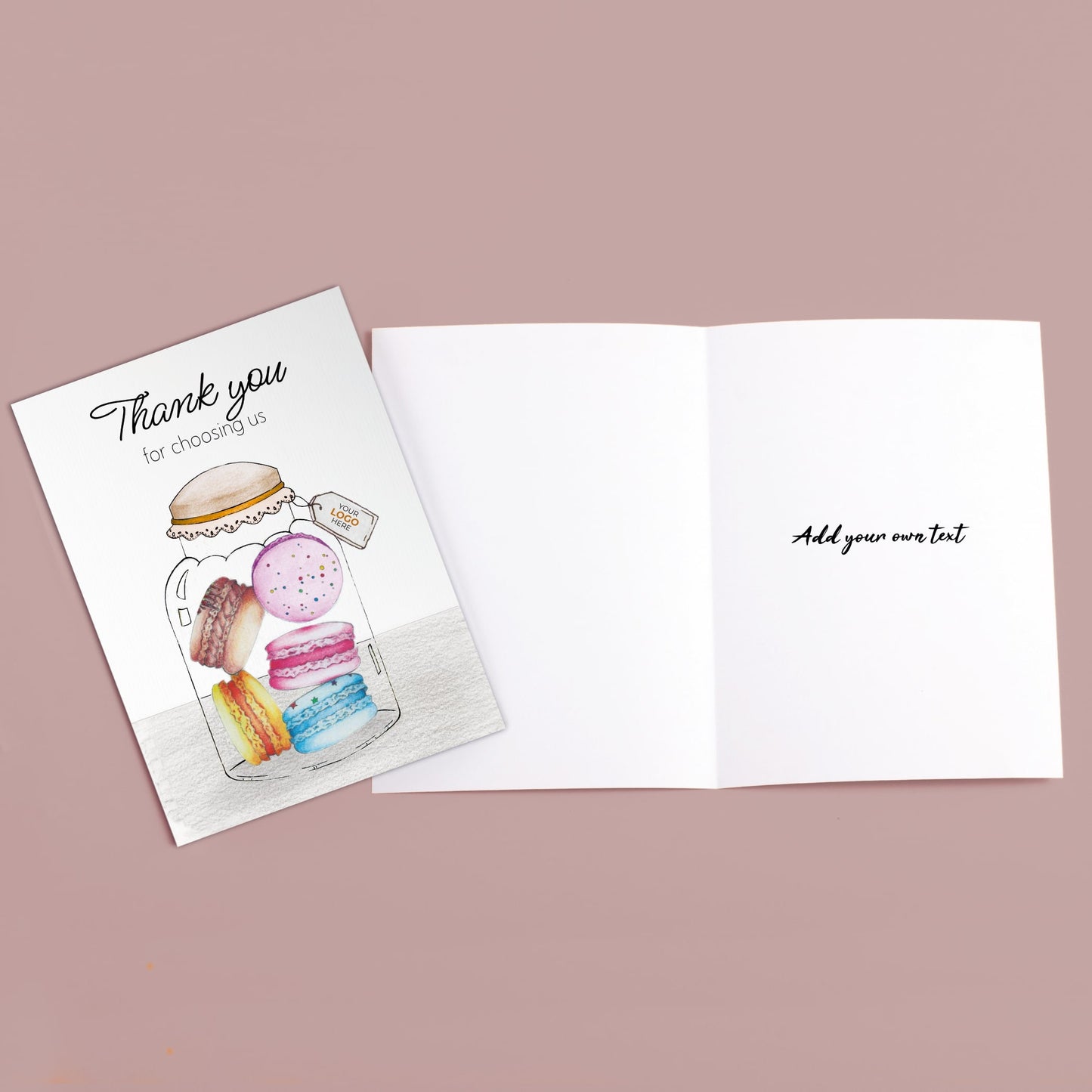‘Macaron Jar’ Business Thank You Cards image 3