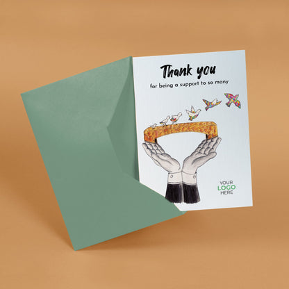 ‘Bridge Birds’ Business Thank You Cards image 2