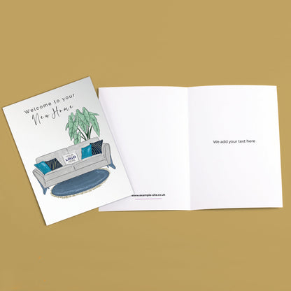 Luxurious Sofa' Personalised Corporate Branded Property Greeting Cards image 3