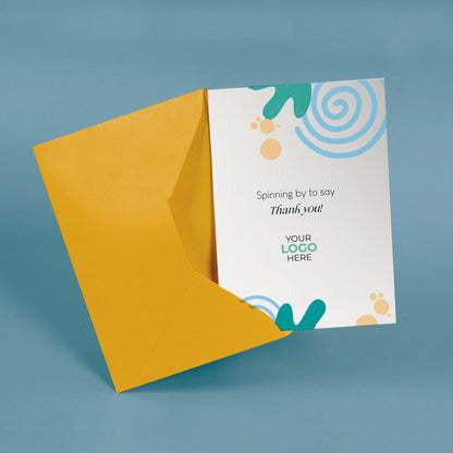 ‘Swirls & Shapes’ Business Thank You Cards image 1