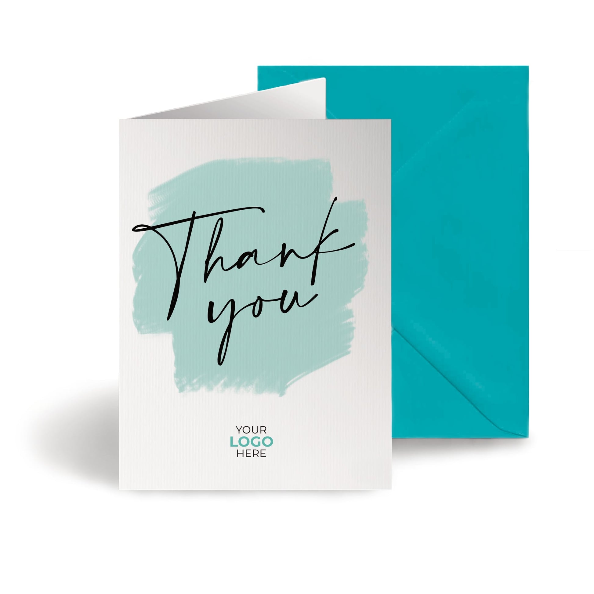 ‘Coloured Swipe’ Business Thank You Cards image 0
