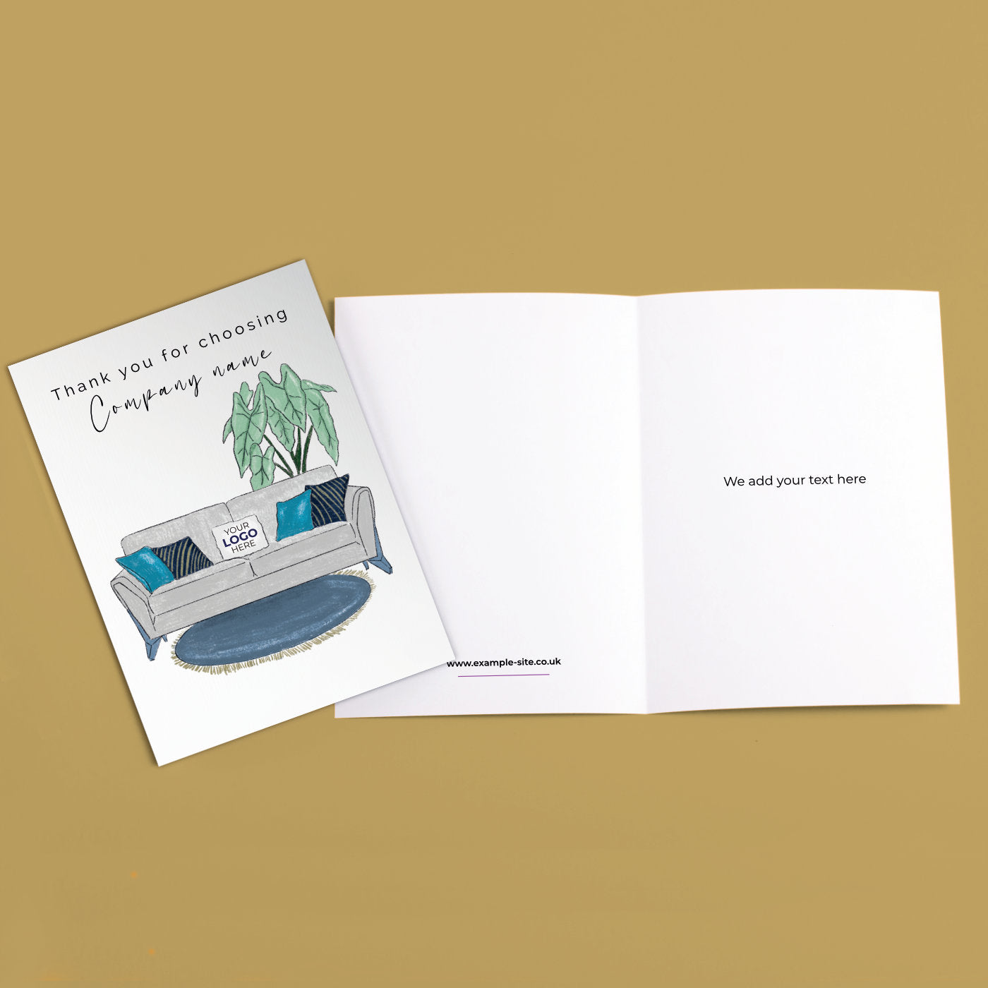 ‘Luxury Sofa’  Business Thank You Cards image 3