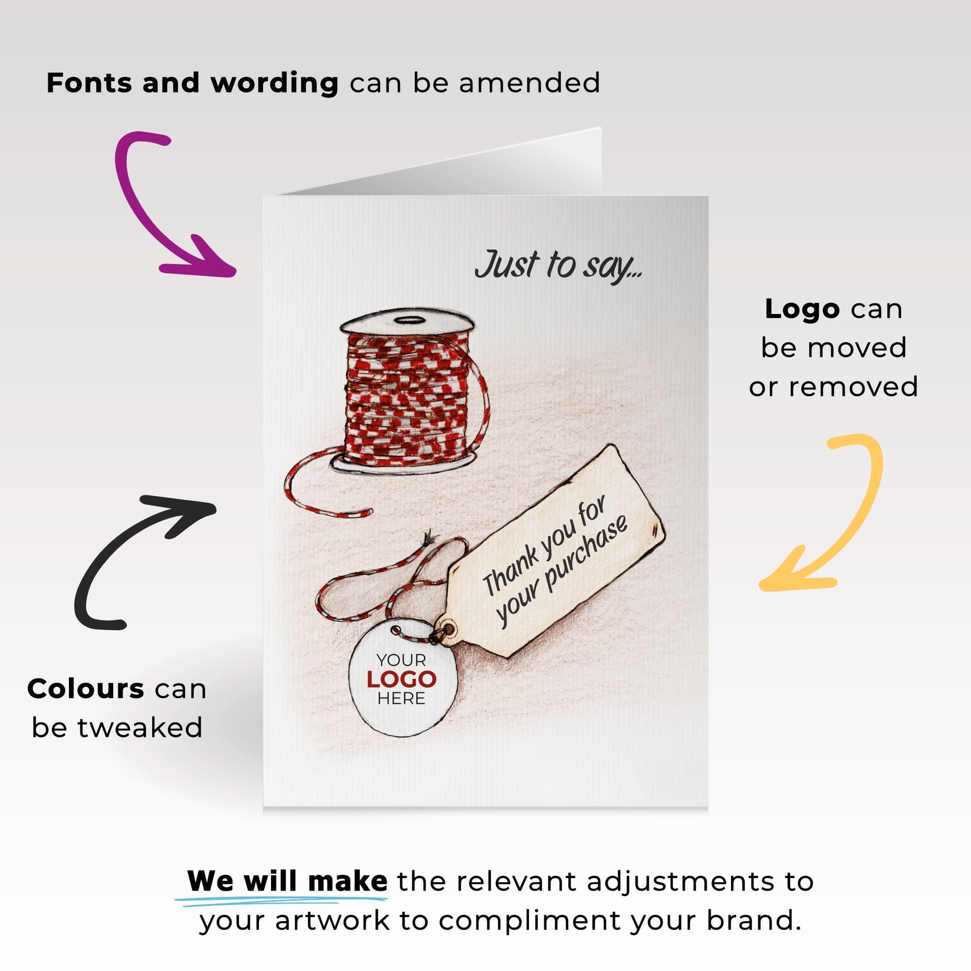 ‘Label and Tag’ Business Thank You Cards image 1