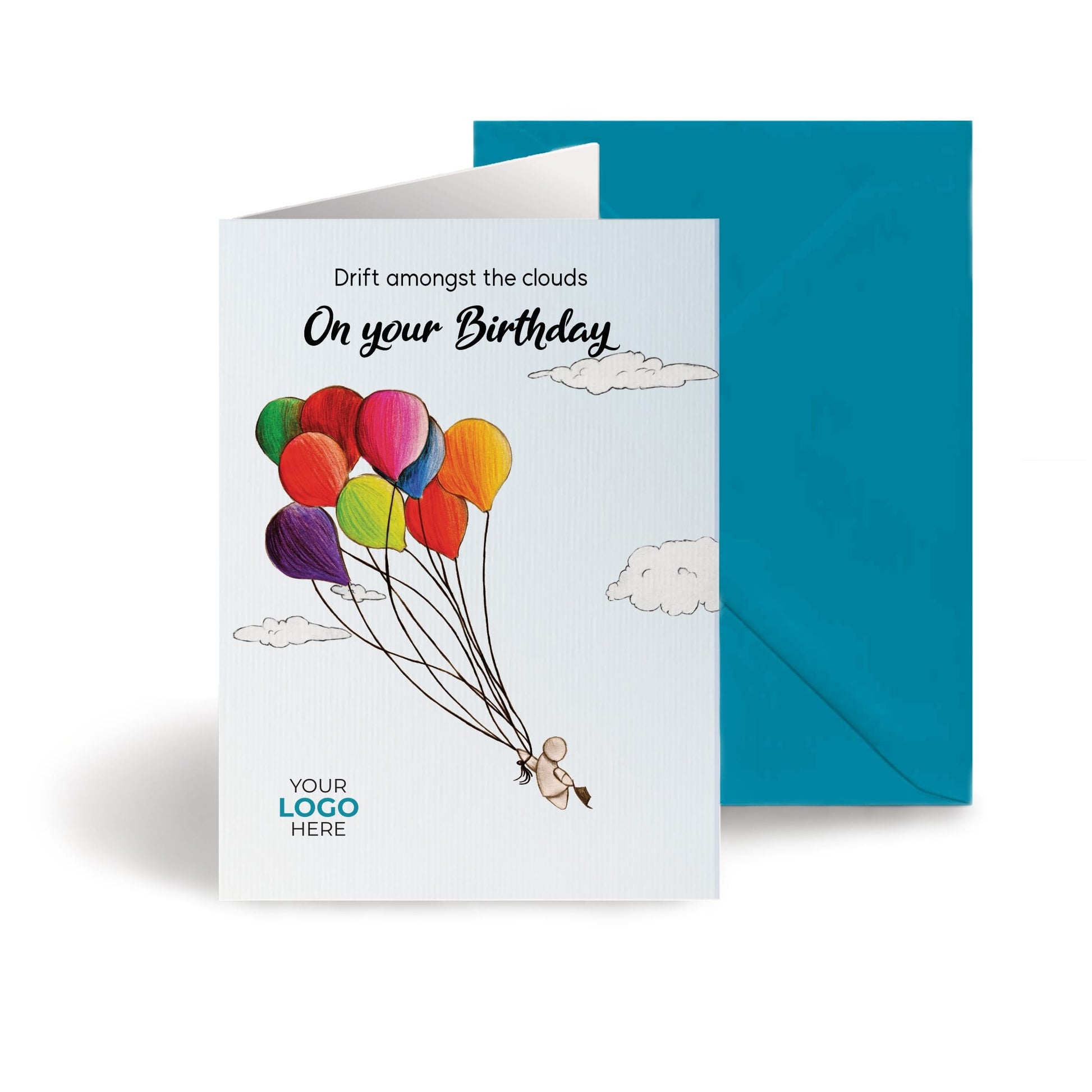 ‘Hats Off Flying High’ Personalised Corporate Branded Birthday Greeting Cards image 0