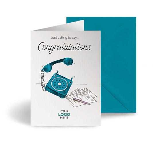 ‘Phone Calling’ Congratulations Company Greeting Cards image 0