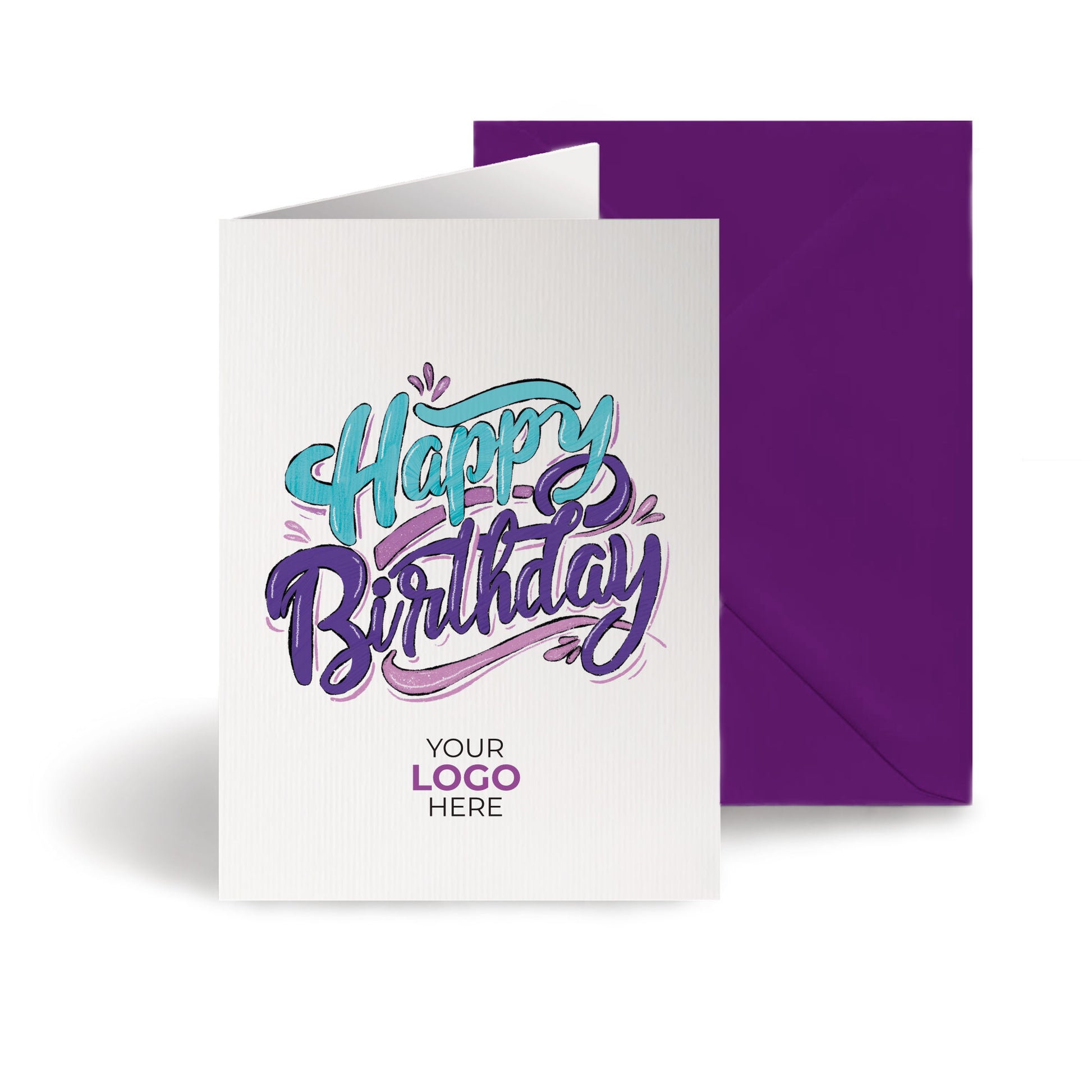 ‘Happy Birthday Lettering’ Business Birthday Cards image 0