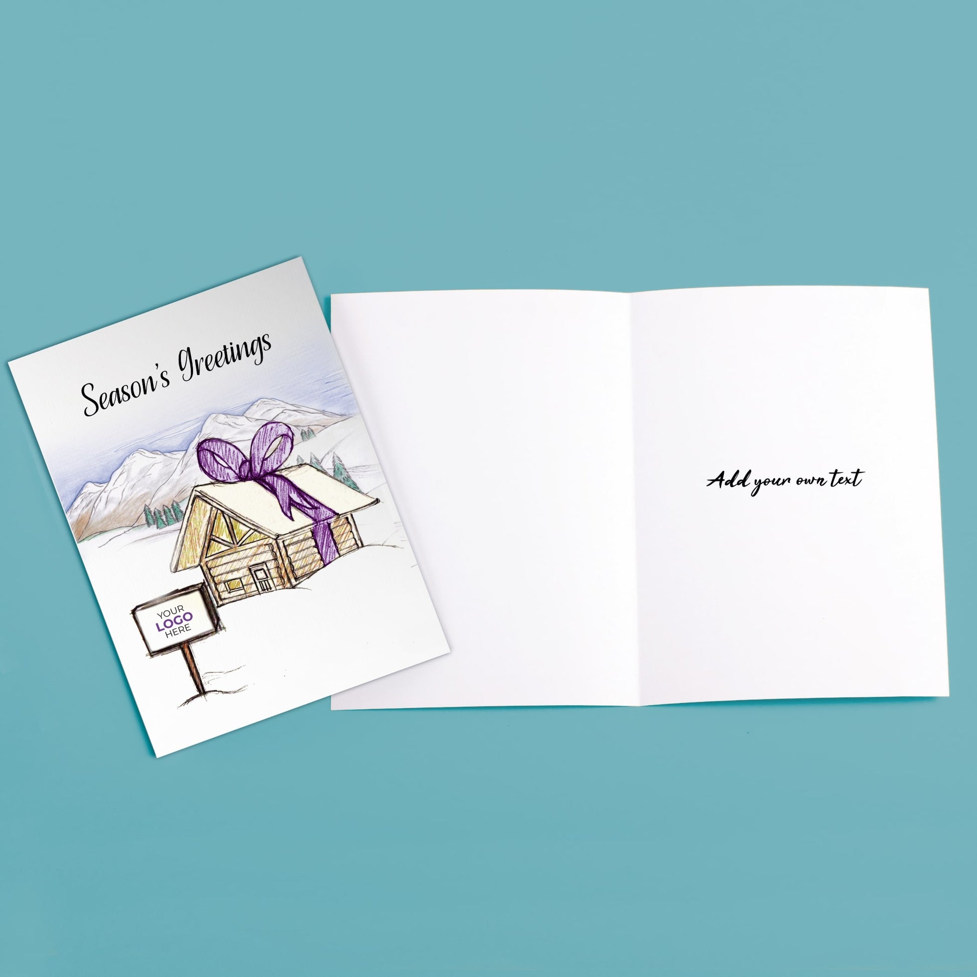 ‘Cabin in the Snow’  Customised Corporate Christmas Cards image 3