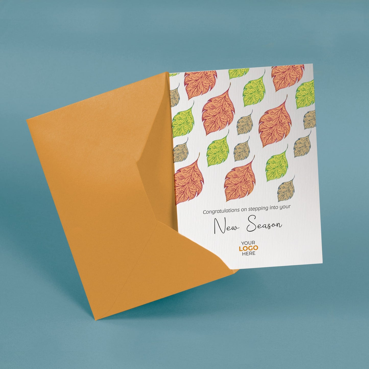 ‘Falling Leaves’ Congratulations Company Greeting Cards image 4