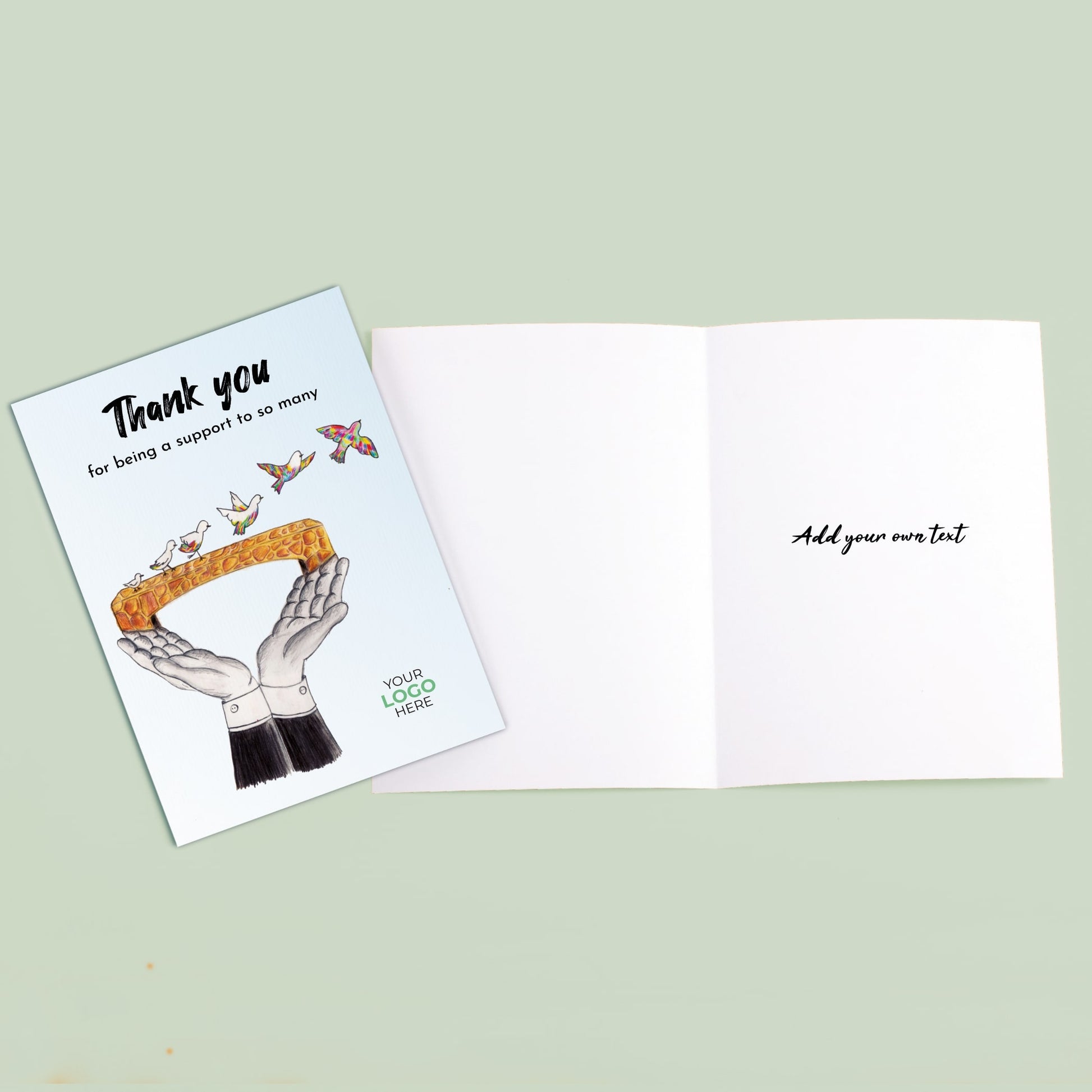 ‘Bridge Birds’ Business Thank You Cards image 3
