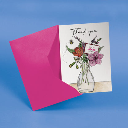 ‘Vase of Flowers’ Business Thank You Cards image 2