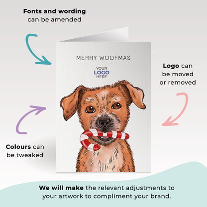 ‘Dog & Candy Cane' Business All About Dogs Cards image 2
