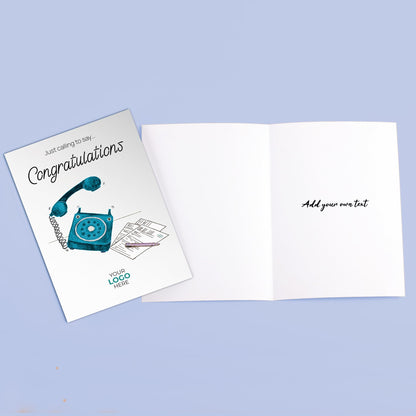 ‘Phone Calling’ Congratulations Company Greeting Cards image 4