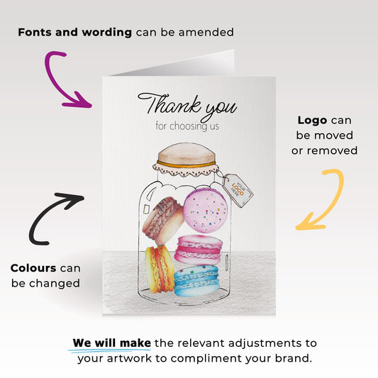 ‘Macaron Jar’ Business Thank You Cards image 1