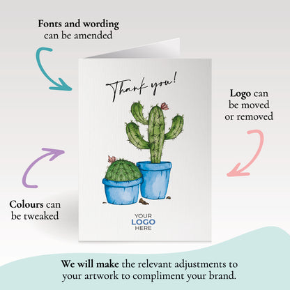 ‘Simply Cactus’ Business Thank You Cards image 2