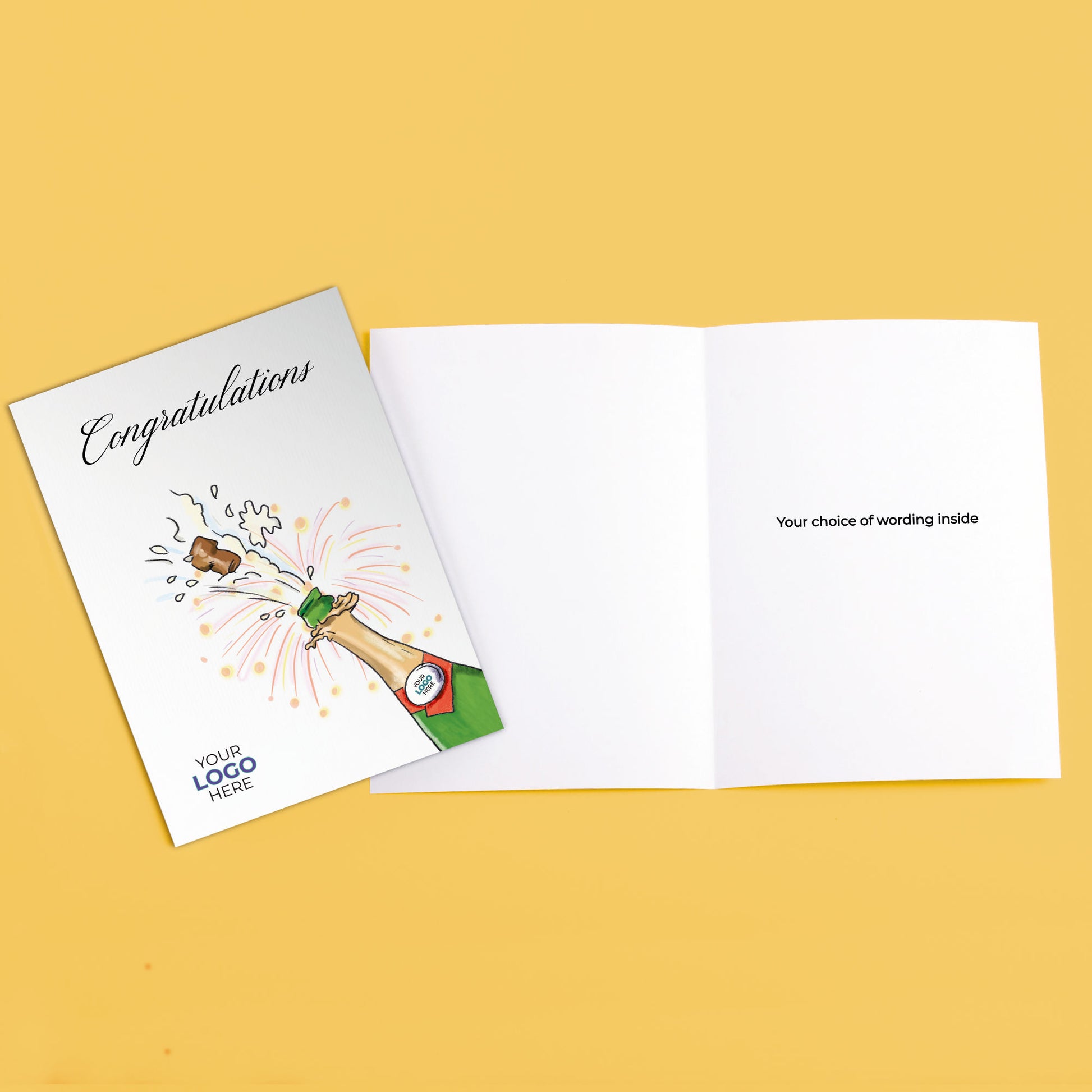 ‘Champagne & Fireworks' Business Congratulations Cards image 3