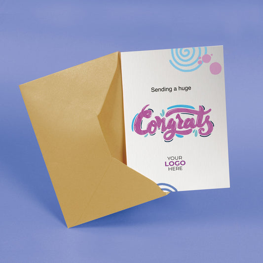 ‘Congrats Lettering' Business Congratulations Cards image 1