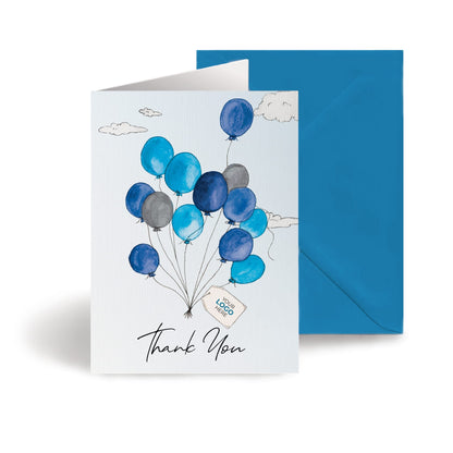 ‘Balloons in the Clouds’ Business Thank You Cards image 0