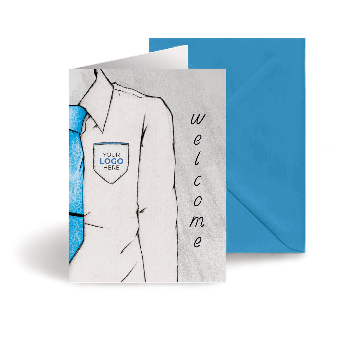 ‘Smart T-shirt’ Personalised Corporate Branded Welcome Greeting Cards image 0