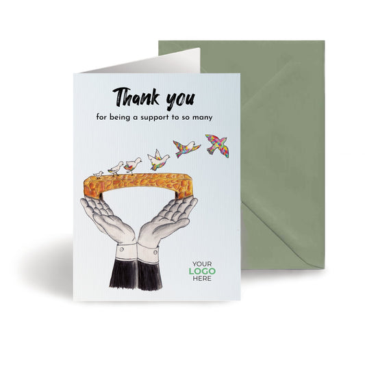 ‘Bridge Birds’ Business Thank You Cards image 0